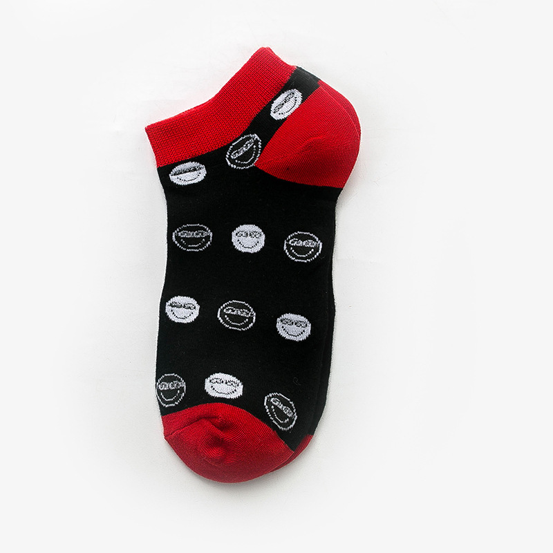 Cotton Socks Tide Color Animal Lovers Korean Thin Section Breathable Socks Female Socks Shallow Mouth Socks